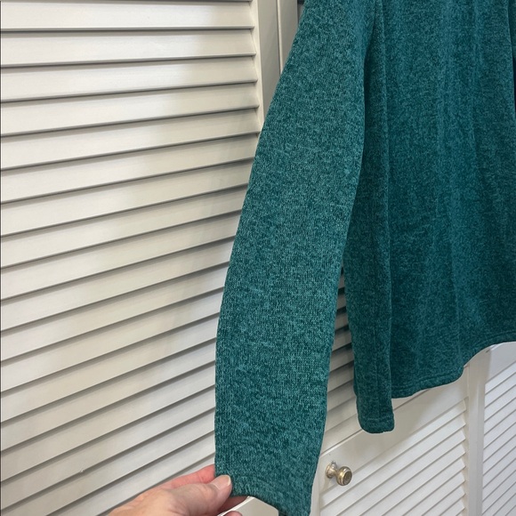 Danskin Now Teal Knit Zip Up Polyester Casual Long Sleeved Jacket Size XXL 20 - Picture 5 of 7